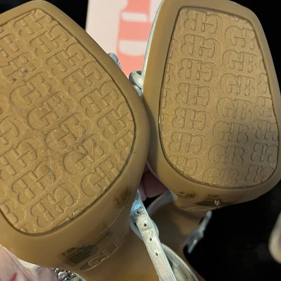 Gianni Bini Women's Silver Strappy Sandals - Picture 5 of 6